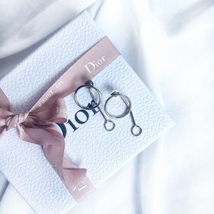 Dior double hoop earrings